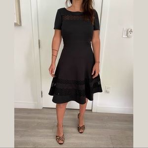 Perfect condition Dress White House Black Market structured black Midi dress.